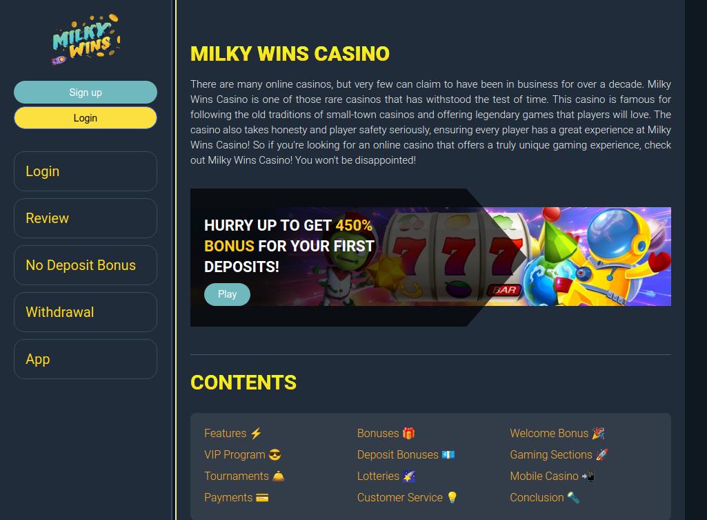 Explore the Exciting World of Milky Wins Casino & Sportsbook Explore the Exciting World of Milky Wins Casino & Sportsbook
